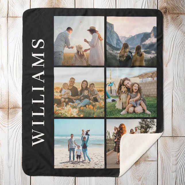 Couverture Sherpa Collage photo moderne 6 (Créateur téléchargé)