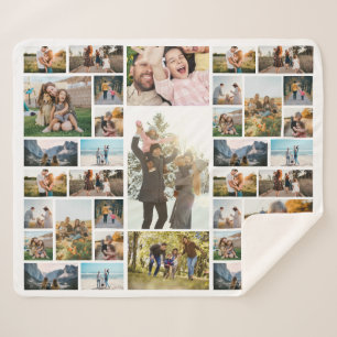Couverture Sherpa Collage photo personnalisé 35