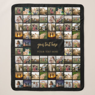 Couverture Sherpa Collage photo personnalisé moderne