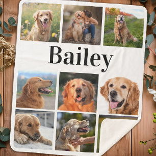 Couverture Sherpa Collage photo personnalisé pour animaux de compagn