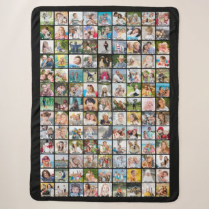 Couverture Sherpa Collage photo simple 117 avec légendes Votre coule