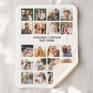 Couverture Sherpa Collage photo simple 20 photo personnalisée