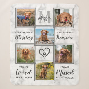 Couverture Sherpa Collage photo unique Pet Memorial