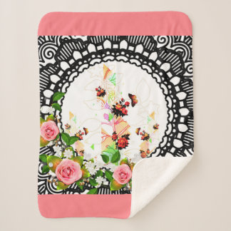Couverture Sherpa Collage vintage