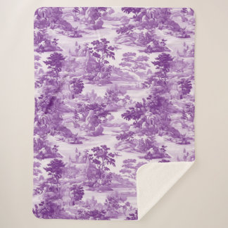 Couverture Sherpa Collection Enchantée Violet Valley