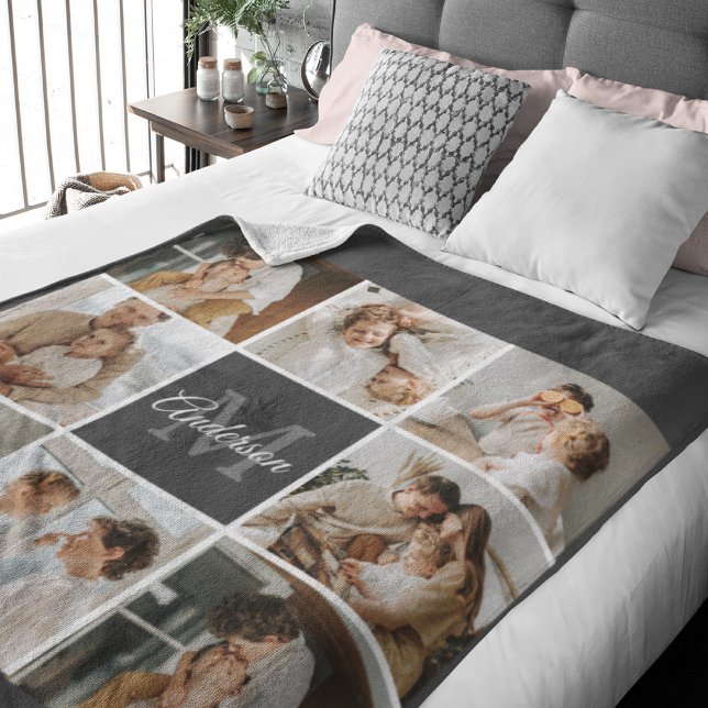 Couverture Sherpa Collection Famille Moderne Photo & cadeau personna (Créateur téléchargé)