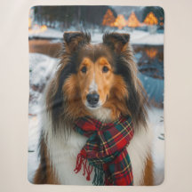 Couverture Sherpa Collie Holiday