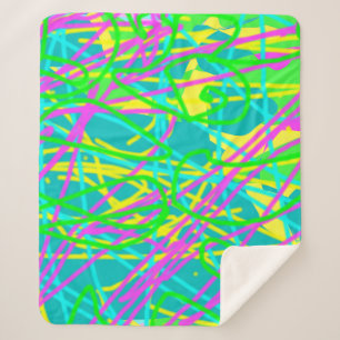 Couverture Sherpa Color My Dreams Scribble Motif Expressive Artsy