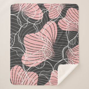 Couverture Sherpa Coloré abstrait, motif artistique transparent.