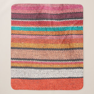 Couverture Sherpa Colorée mexicaine, style péruvien surface de tap