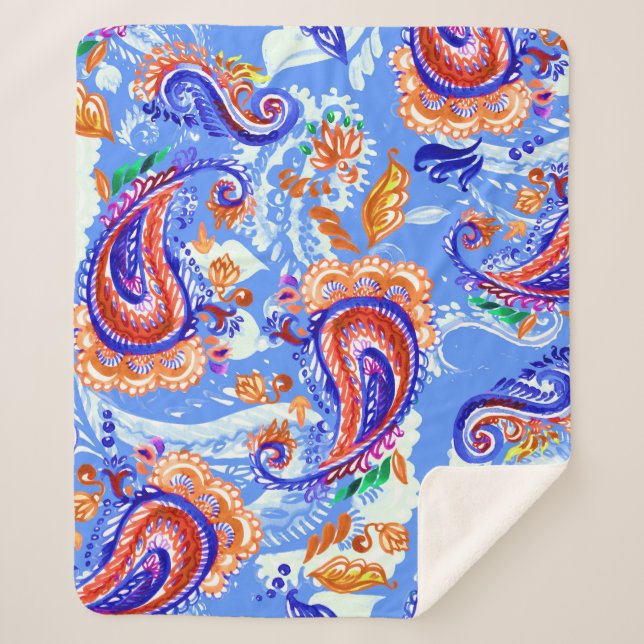 Couverture Sherpa Colorful paisible sans couture motif (Devant)