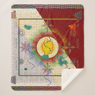 Couverture Sherpa Colorful Persian Carpet mandala pattern