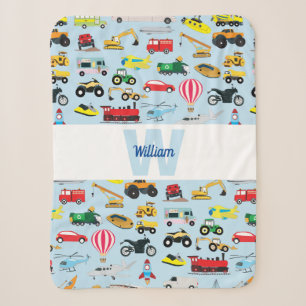 Couverture Sherpa Colorful Transport & Véhicules Enfants Motif