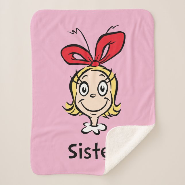 Couverture Sherpa Comment Grinch Stol Christmas | Grinch Sister (Devant)