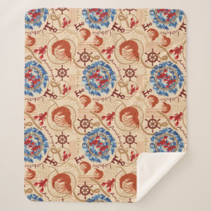 Couverture Sherpa Conception de coeur Crustacé