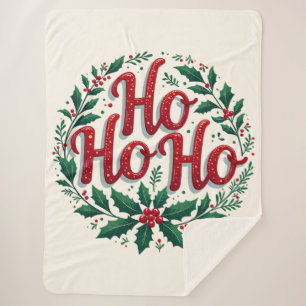 Couverture Sherpa Conception de typographie de couronne de Noël Ho H