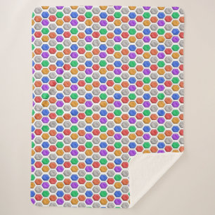 COUVERTURE SHERPA CONCEPTION MOTIF GEMSTONES