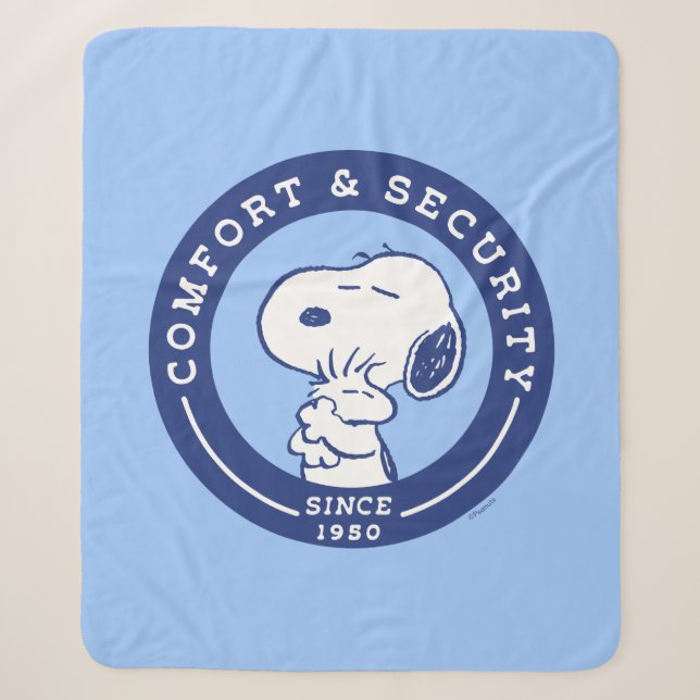 Couverture Sherpa Confort et sécurité | Snoopy & Woodstock Hug (Devant)