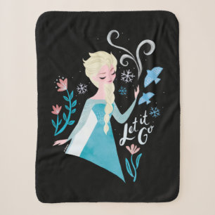 Couverture Sherpa Congelé 2 Aquarelle Elsa "Let It Go"