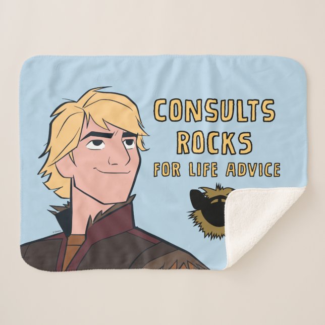Couverture Sherpa Congelé 2 | Kristoff "Consults Rocks" (Devant (Horizontal))