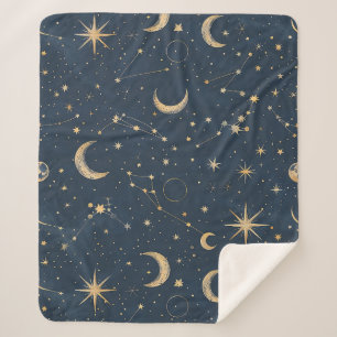 Couverture Sherpa Constellation céleste - Nuit étoilée (1)