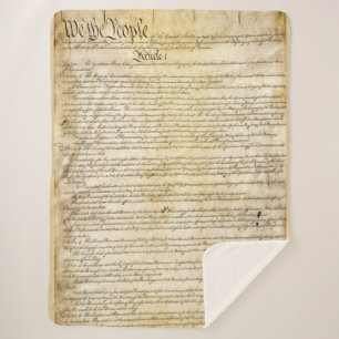 Couverture Sherpa Constitution d'Etats-Unis vintage