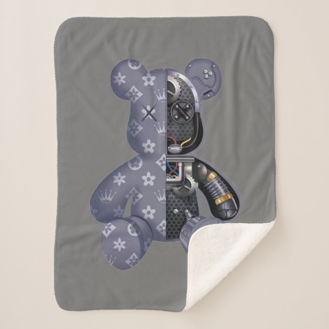 Couverture Sherpa Contemporary Robot Bear (Devant)