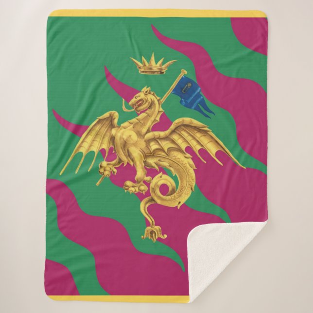 Couverture Sherpa Contrada del Drago (Dragon) Palio di Siena (Devant)