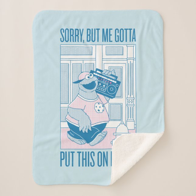 Couverture Sherpa Cookie Monster | Désolé Mais Je Dois (Devant)