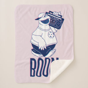 Couverture Sherpa Cookie Monster   Jamming with the Boom Box