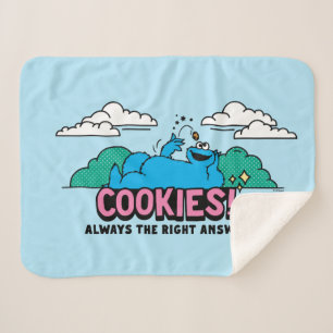Couverture Sherpa Cookie Monster   Les cookies sont toujours la bonn