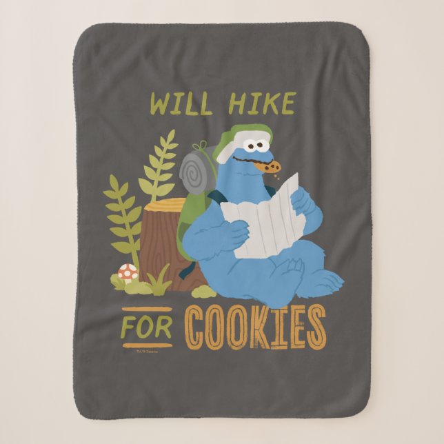 Couverture Sherpa Cookie Monster | Randonnée Pour Les Cookies (Devant)