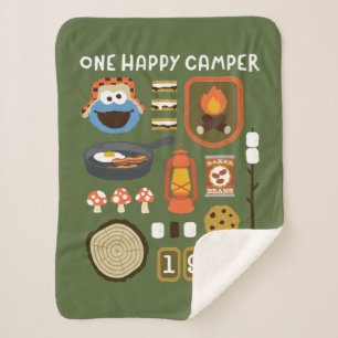 Couverture Sherpa Cookie Monster   Un Camper Heureux