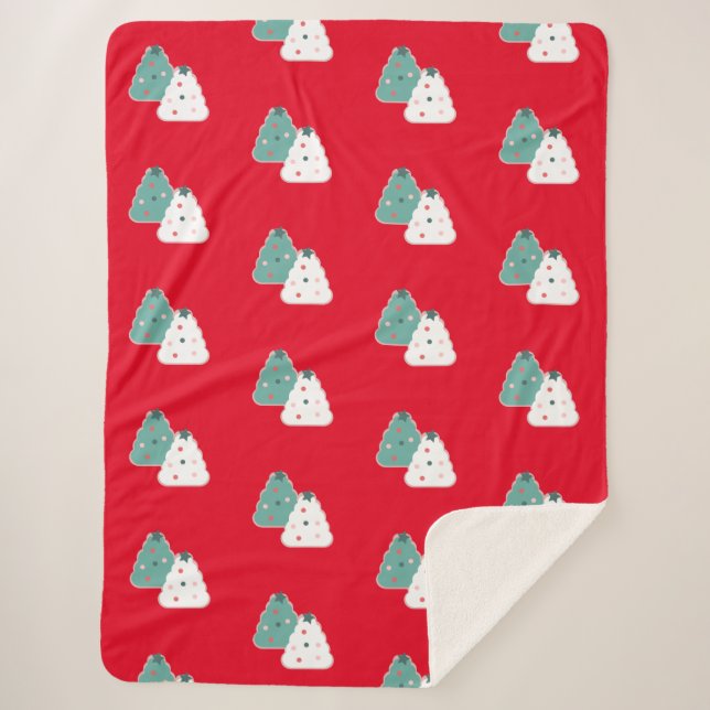 Couverture Sherpa Cookies de Noël Saupoudrer Boulangerie Traitements (Devant)