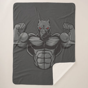 Couverture Sherpa Cool Anglais Bulldog Bodybuilder Poids