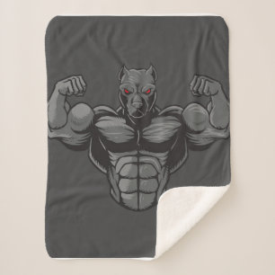 Couverture Sherpa Cool Anglais Bulldog Bodybuilder Poids