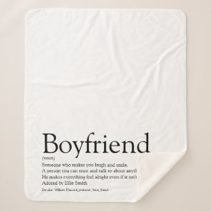 Couverture Sherpa Cool Boyfriend Définition Noir et blanc Moderne