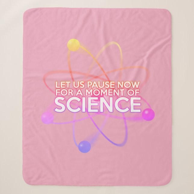 Couverture Sherpa Cool Funny Science Citation Girl Rose (Devant)