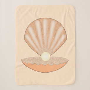 Couverture Sherpa Coquille d'huître et Perle Unisexe