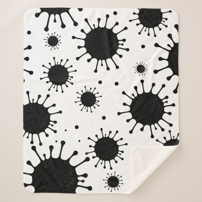 Couverture Sherpa coronavirus noir (Devant)