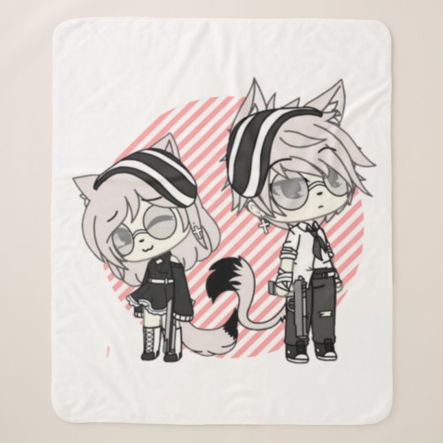 Couverture Sherpa cosplay, gacha life, anime (Devant)