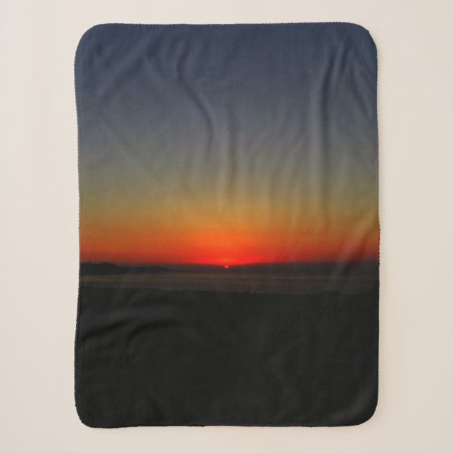 Couverture Sherpa Coucher de soleil dans l'eau (Devant)