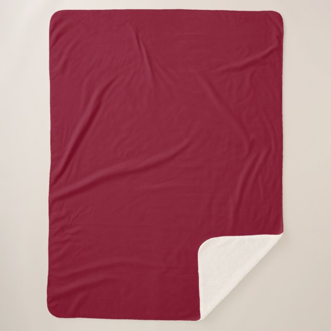 Couverture Sherpa Couleur solide bordeaux (Devant)