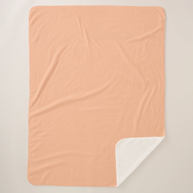 Couverture Sherpa Couleur solide Fuzz Peach (Devant)