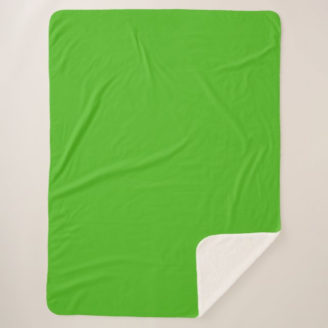 Couverture Sherpa Couleur solide verte Kelly (Devant)