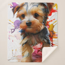 Couleur Splash Yorkie Puppy - Papier à enveloppeme