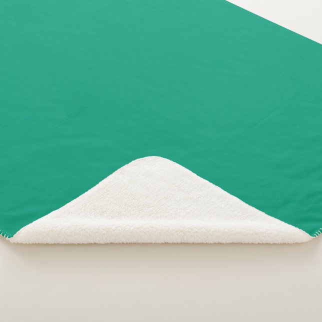 Couverture Sherpa Couleur tendance - Jade Green Blanche Sherpa (3/4)