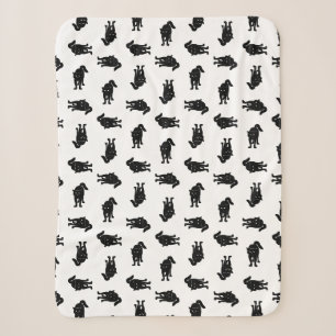 Couverture Sherpa COULEUR Vintage DE L'Motif DE Cat noir SUR MESURE