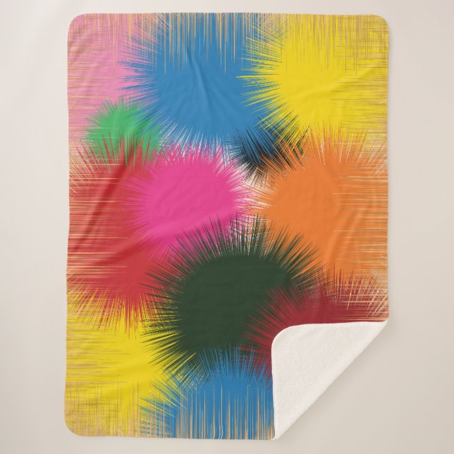 Couverture Sherpa Couleurs d'aquarelle Sherpa Blanket (Devant)