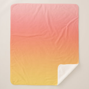 Couverture Sherpa Couleurs simples - Jaune à Misty Pink ombre
